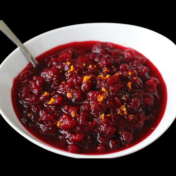 Orange Bourbon Cranberry Sauce